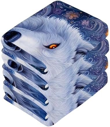 Kigai White Wolf 4 Pack Washcloths