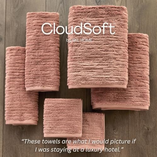 SKL Home CloudSoft Cotton 4-Piece Washcloth Set
