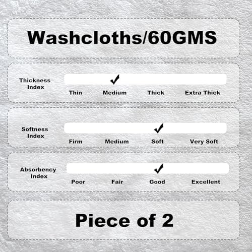 100 White Cotton Washcloth 2-Piece Set