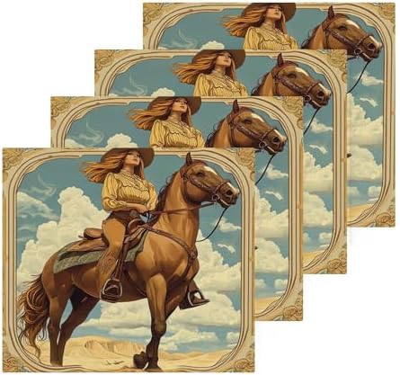 Xigua Beautiful Cowgirl Washcloth Set