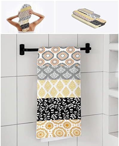 Luxurious Microfiber Boho Bathroom Towel Set Chic for Home Backup Use