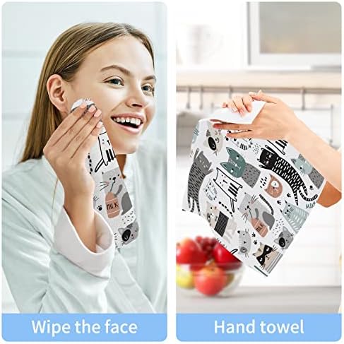 Burbuja Funny Cats Cotton Washcloths Set of 2