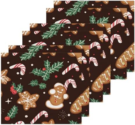 Kigai Christmas Cookie Washcloth Set Soft Absorbent Stylish for Home Travel