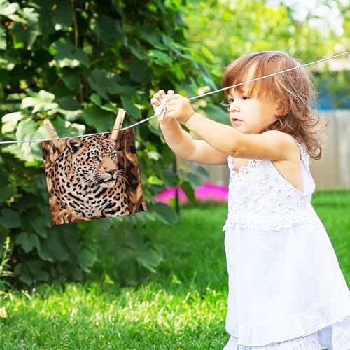 YETTASBIN Leopard Washcloths 4 Pack