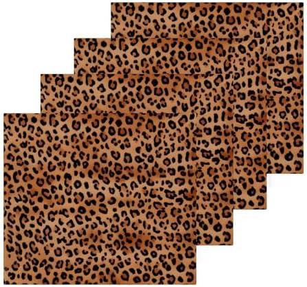Leopard Print Cotton Washcloths