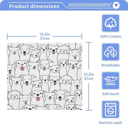 Amusing Dog Washcloth Set