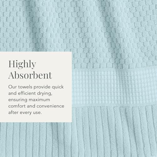NY Loft 100 Cotton Towel Set Ultra-Soft Eco-Friendly 6-Piece Set