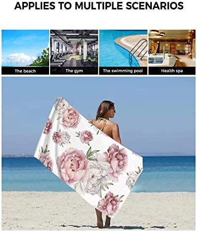 Shine-Home Red White Pink Floral Towel Set for Bathroom