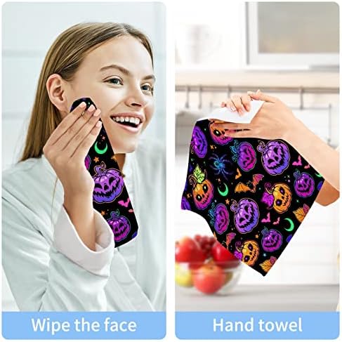 Pumpkin Purple Wash Cloths 2-Piece Set - Soft Absorbent