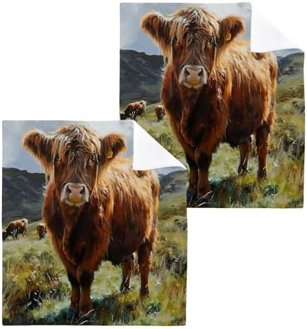 Highland Cow Washcloth 2 Pack