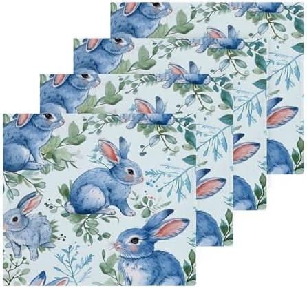 Easter Bunny Washcloth Set - Soft Radiant 12x12 Pure Cotton Set