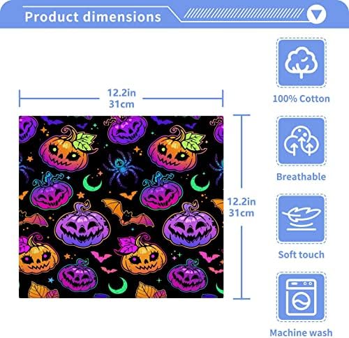 Pumpkin Purple Wash Cloths 2-Piece Set - Soft Absorbent