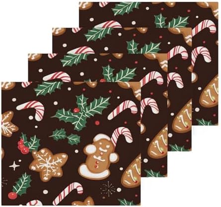 Kigai Christmas Cookie Washcloth Set Soft Absorbent Stylish for Home Travel