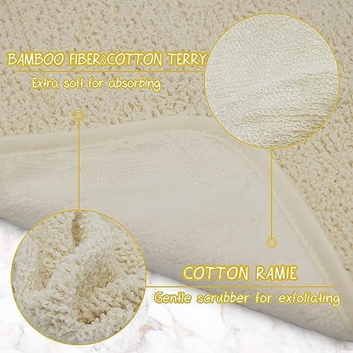 Dual Sided Bamboo Rayon Washcloths Hypoallergenic for Sensitive Skin