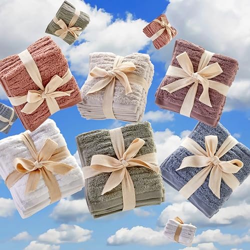 SKL Home CloudSoft Cotton 4-Piece Washcloth Set