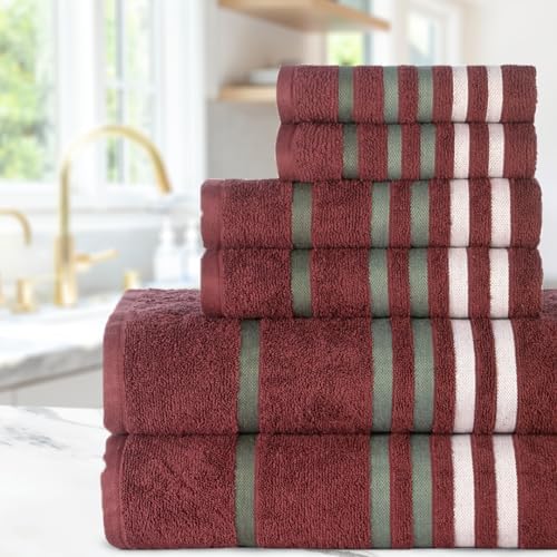 Elegant Washcloth Set Soft Egyptian Cotton 6-Piece Towels Premium Quality