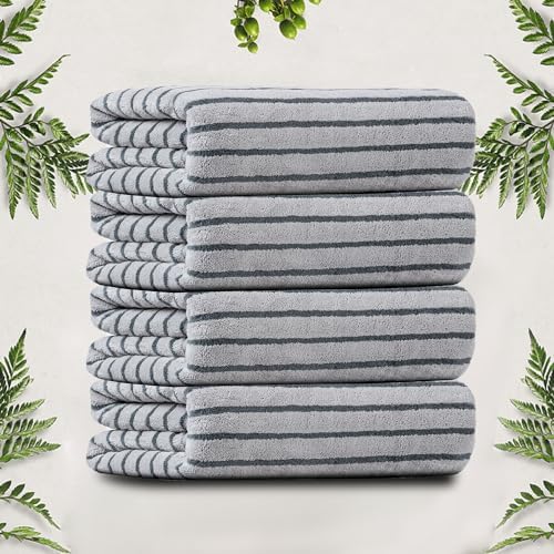 Bohobean 4-Piece Ultra-Soft Washcloth Set Microfiber Multi-Use