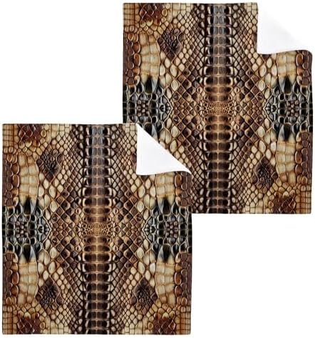 WELLDAY Crocodile Skin Washcloths 2 Pack