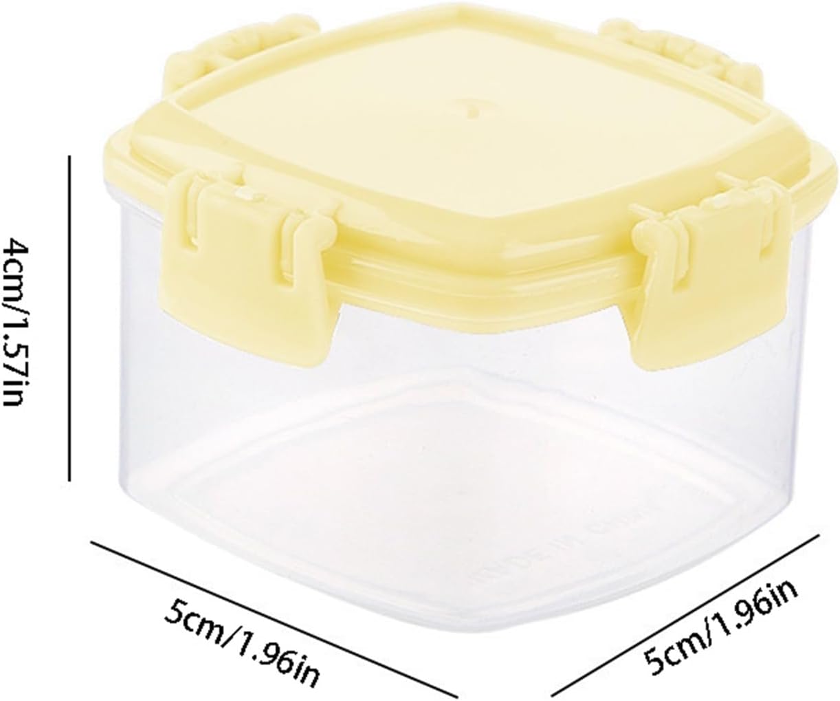 Mini Transparent Food Storage Containers with Leak-Proof Lid 4Pcs