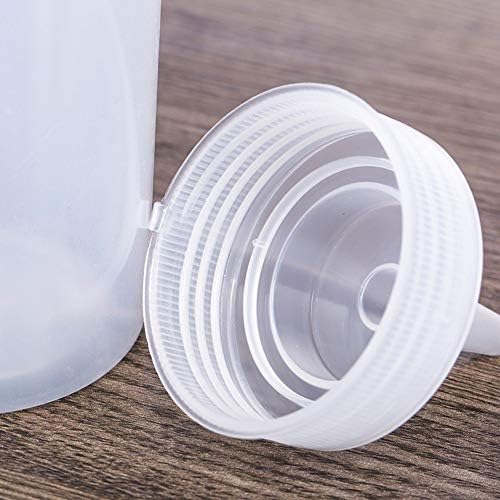 16 oz White Plastic Squeeze Condiment Bottle with Twist-On Cap