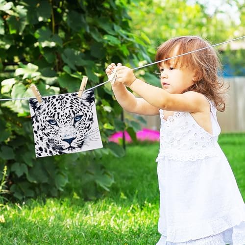 Pure White Leopard Print Washcloths 4-Pack