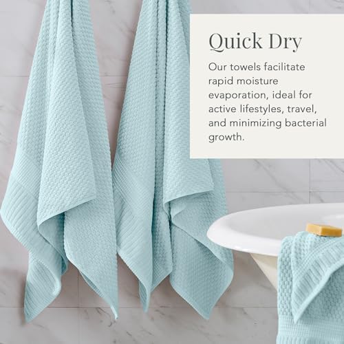 NY Loft 100 Cotton Towel Set Ultra-Soft Eco-Friendly 6-Piece Set