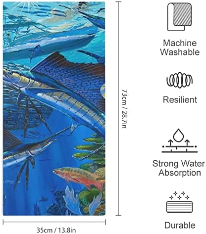Stilvoll Sailfish Design Washcloths for Bathroom Kitchen Hotel
