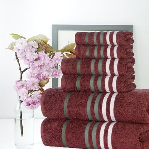 Elegant Washcloth Set Soft Egyptian Cotton 6-Piece Towels Premium Quality