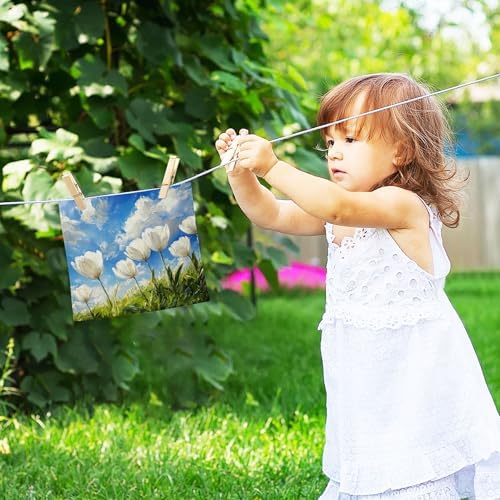 Qilmy White Tulip Face Towels