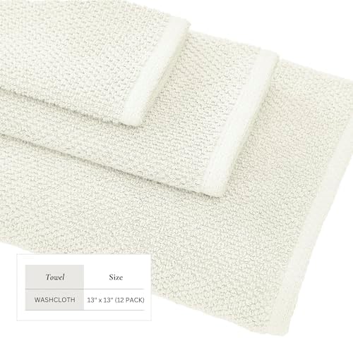 100 Cotton Ivory Washcloth