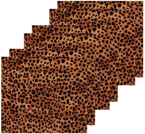 Kigai Leopard Print Washcloths Soft Absorbent Face Towels 2-Piece Set
