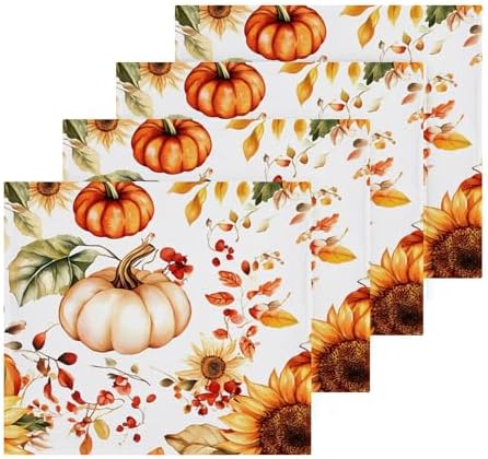 autumn watercolor washcloths set - multi purpose