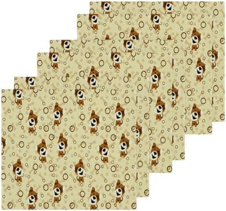 Yegame Dog Paw 2-Piece Washcloth Set 12x12 Pure Cotton