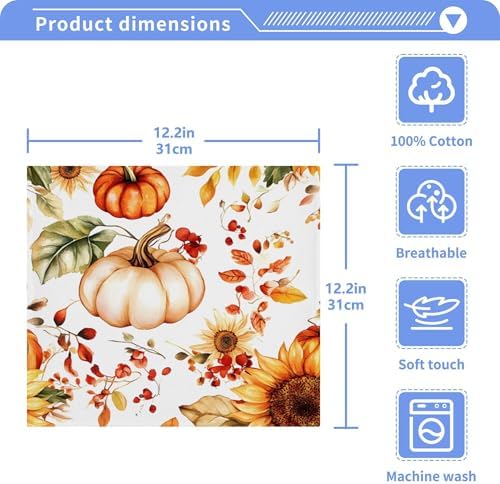 autumn watercolor washcloths set - multi purpose