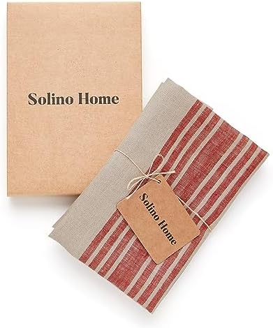 Solino Home Premium 100 Pure Linen Kitchen Towels Set of 2