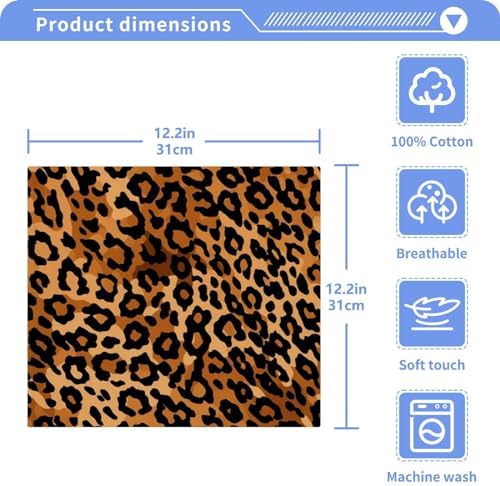 Leopard Print Washcloth Set
