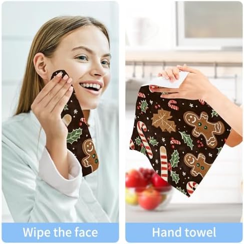 Perfect Gift - Christmas Cookie Washcloth Set for Family Friends