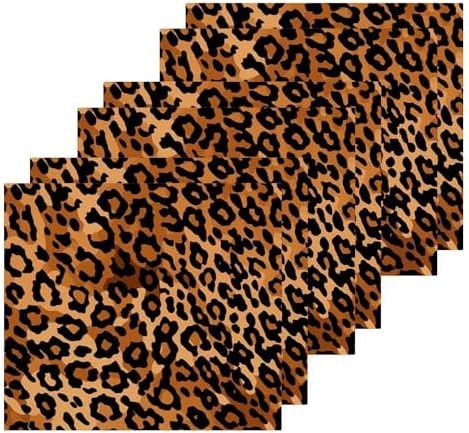 Leopard Print Washcloths Soft Absorbent 12x12