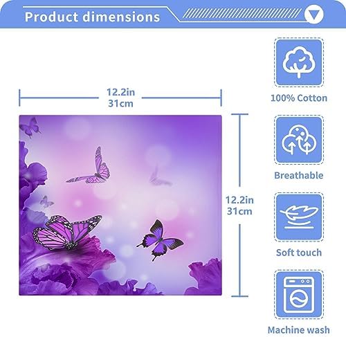 Stunning Butterfly Washcloth Set for Face Hand and Spa Use
