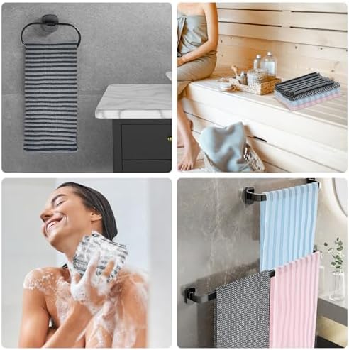 Exfoliating Washcloth Shower Towel - 2 Pack for Back and Body