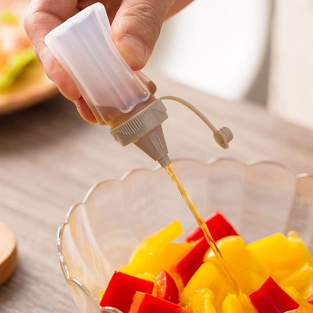 Convenience 8 Mini Squeeze Condiment Bottles for Every Day