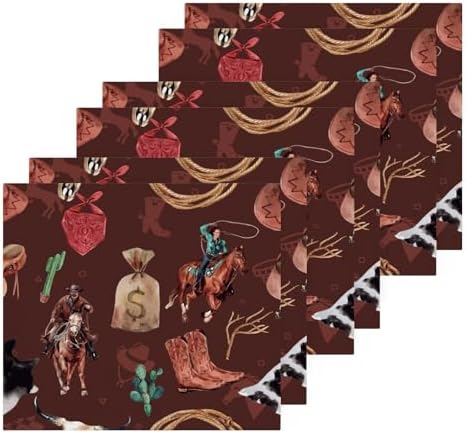 FUGIDOG Wild West Washcloths Set of 2 12x12 Inch