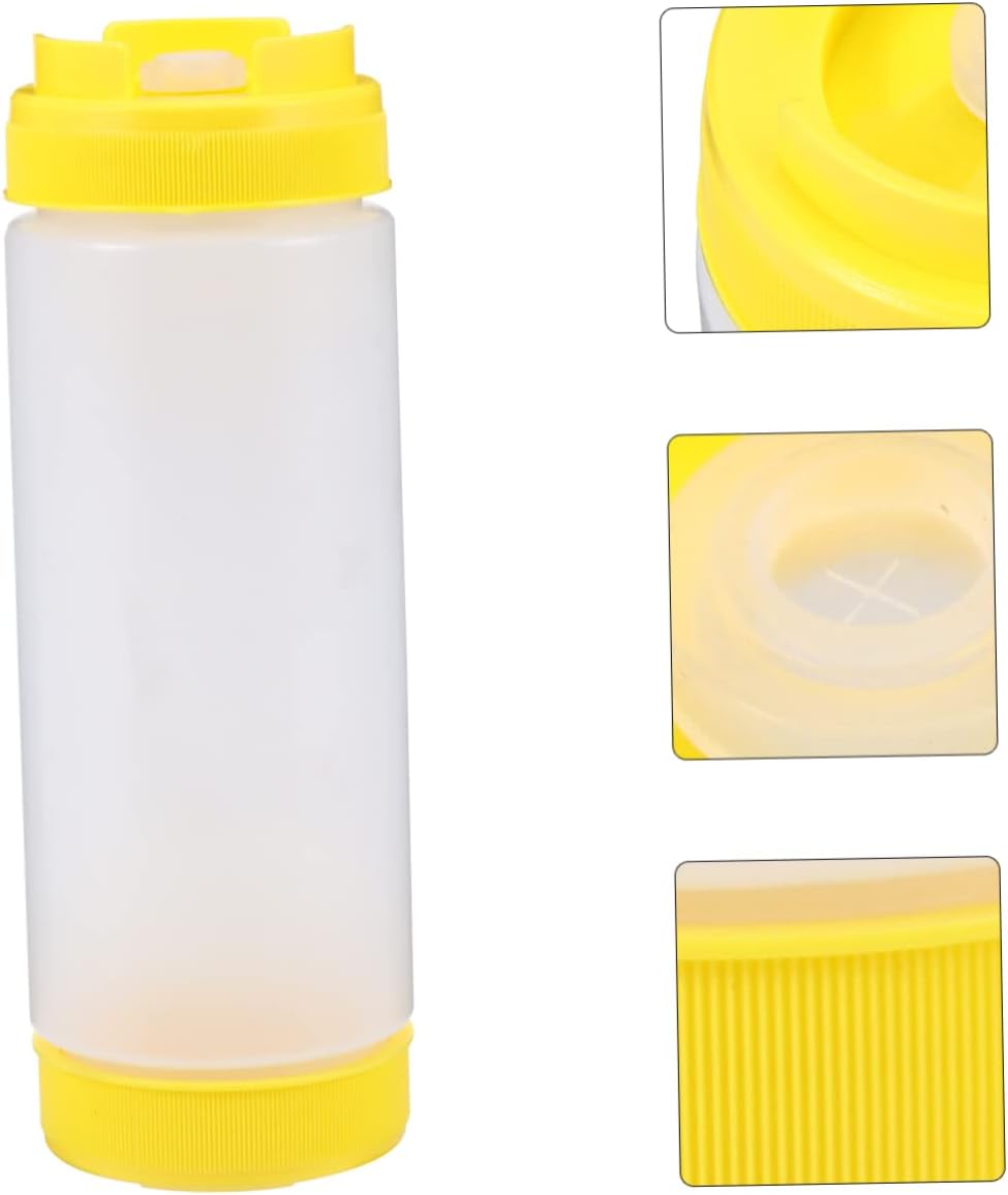 Dual Nozzle Squeeze Bottles for Ketchup Salad Dressing
