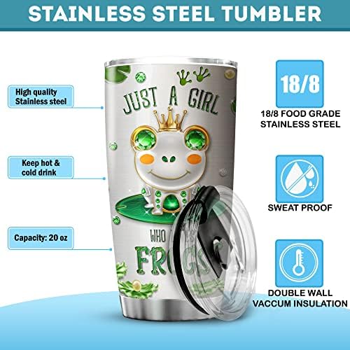 ZOXIX Just A Girl Who Loves Frogs Personalized Name Tumbler
