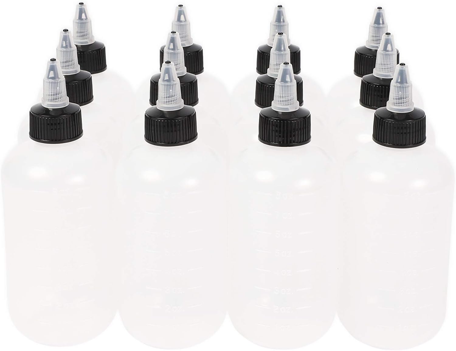 Juvale Boston Round Squeeze Bottles - 8 oz Pack of 12