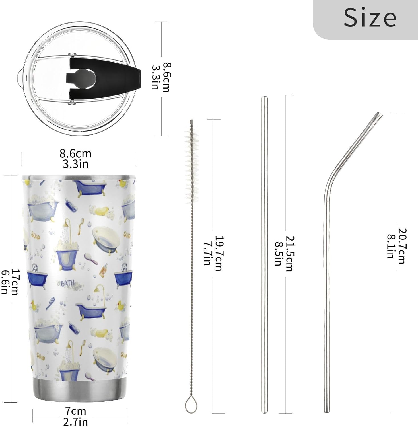 Stainless Steel Vacuum Insulated 12oz Tumbler for Travel Storage