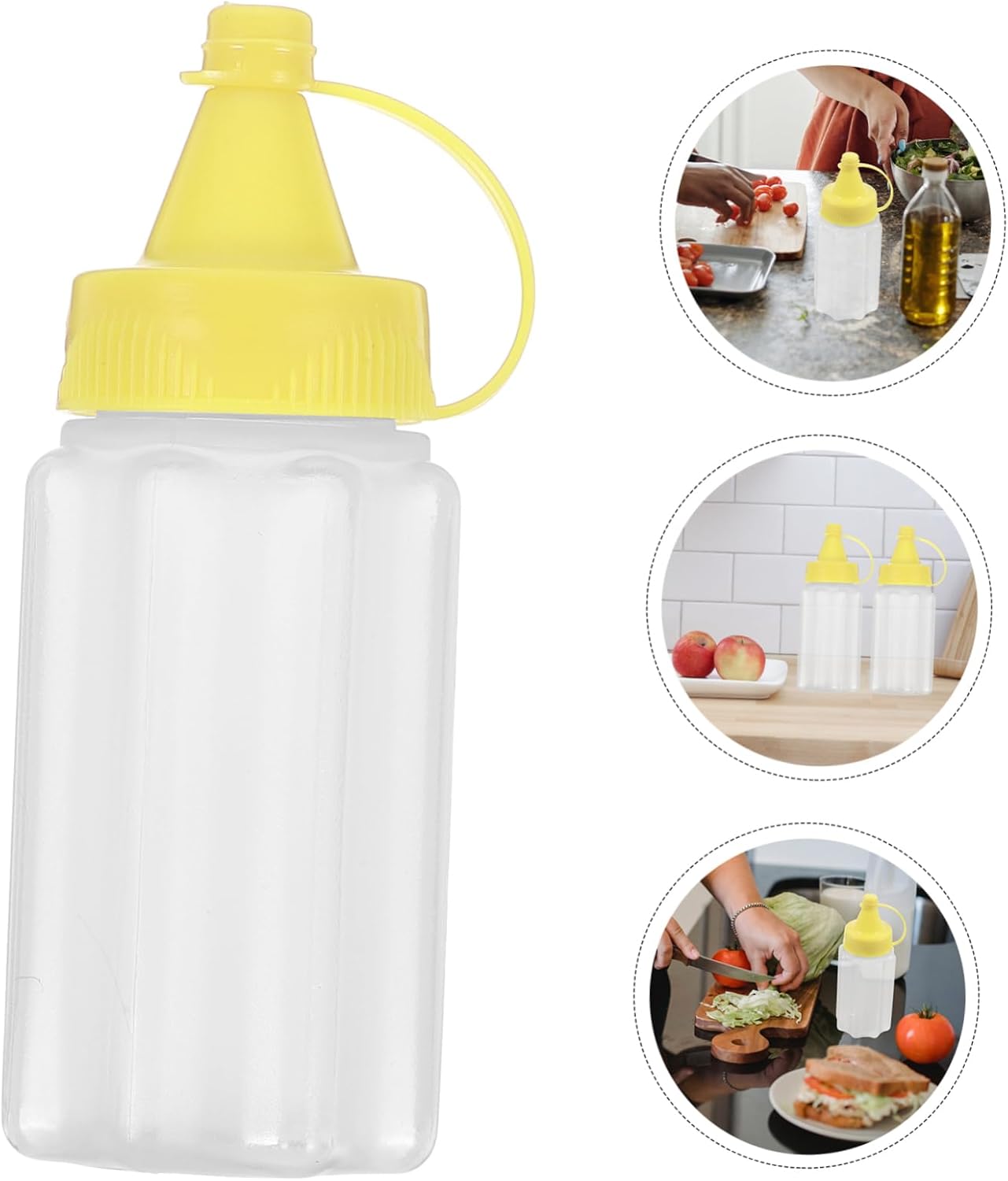 FUNOMOCYA All-Purpose Condiment Squeeze Bottles 4 Pack
