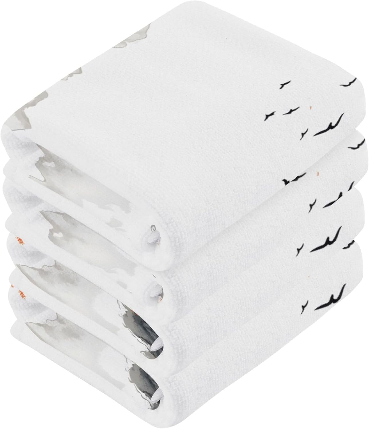 Xigua White Background Washcloths Set of 2 12x12 Inch