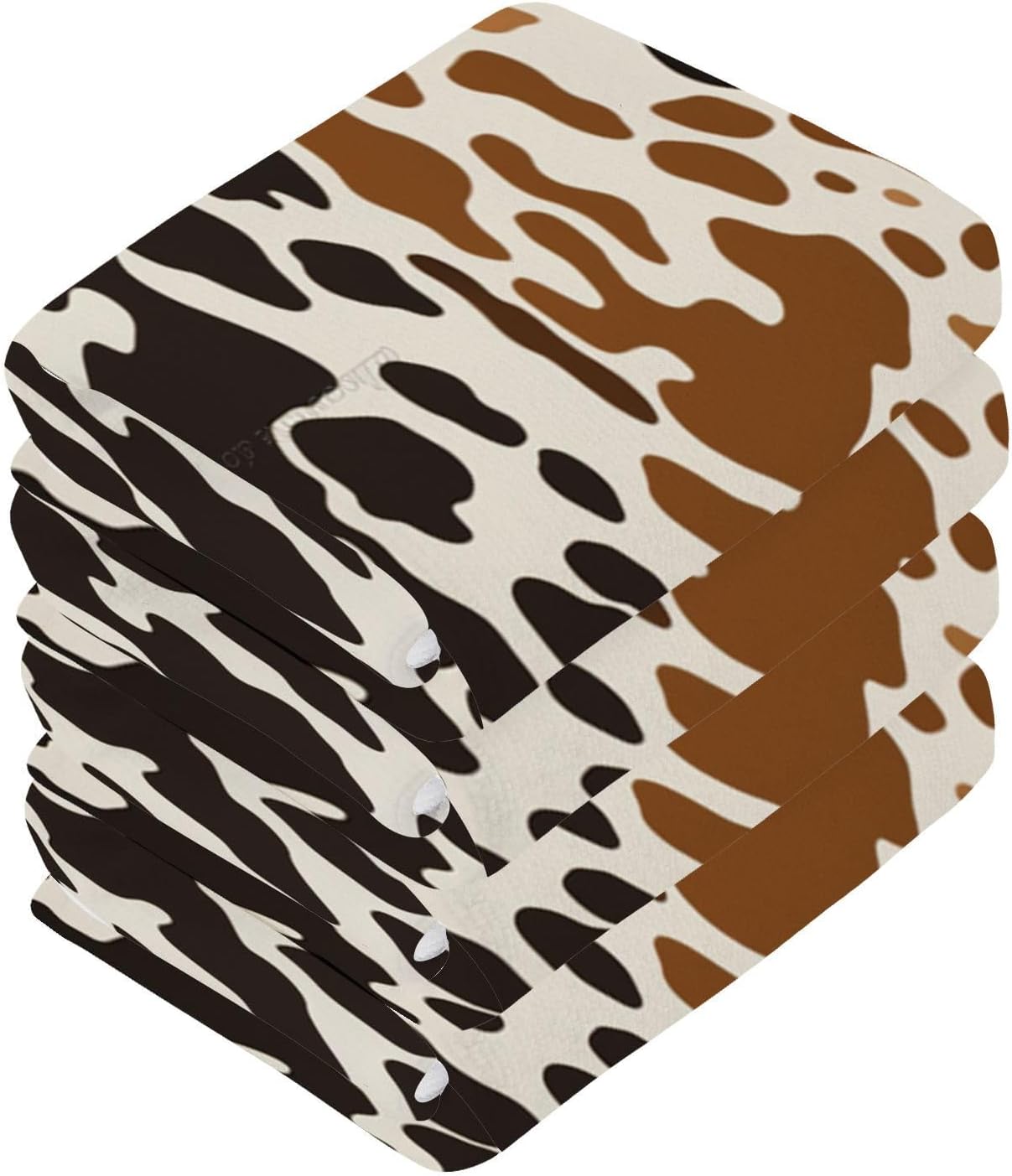 Rustic Cow Print Washcloth Set