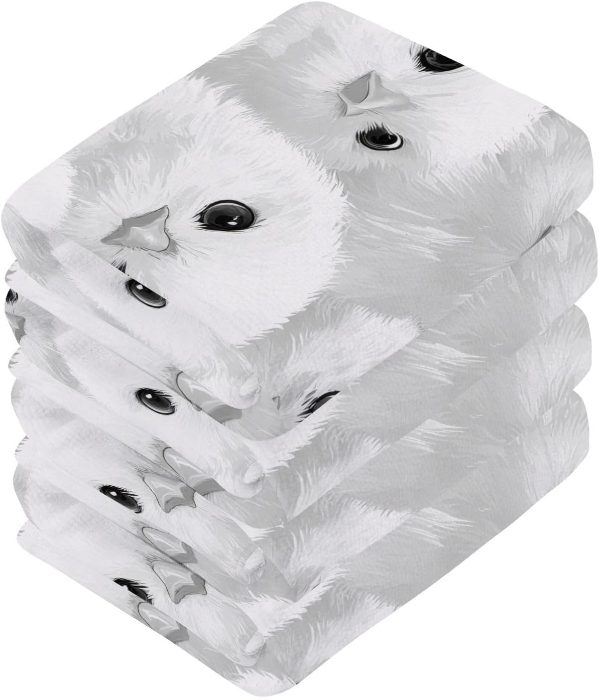 Bulletgxll Cotton Washcloths Set of 2 - 12x12 Inch Soft Absorbent Face Cloths